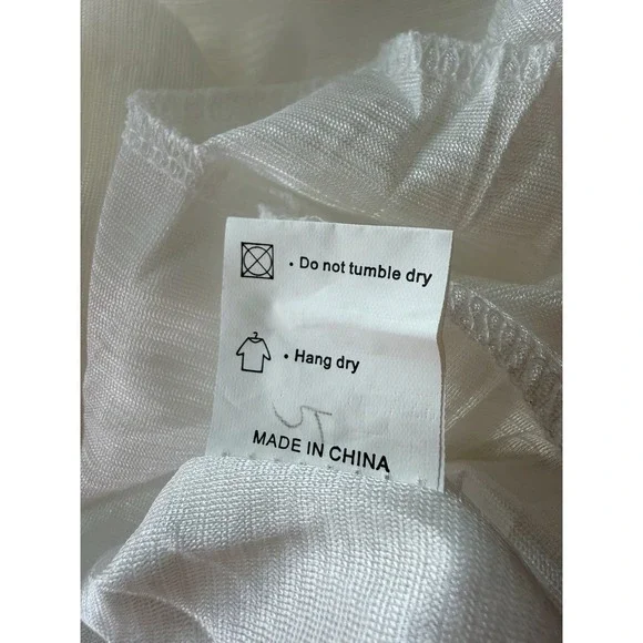 NWT Lilbetter White Maxi Halter Dress Medium Crochet Boho Festival Beach - Picture 8 of 8